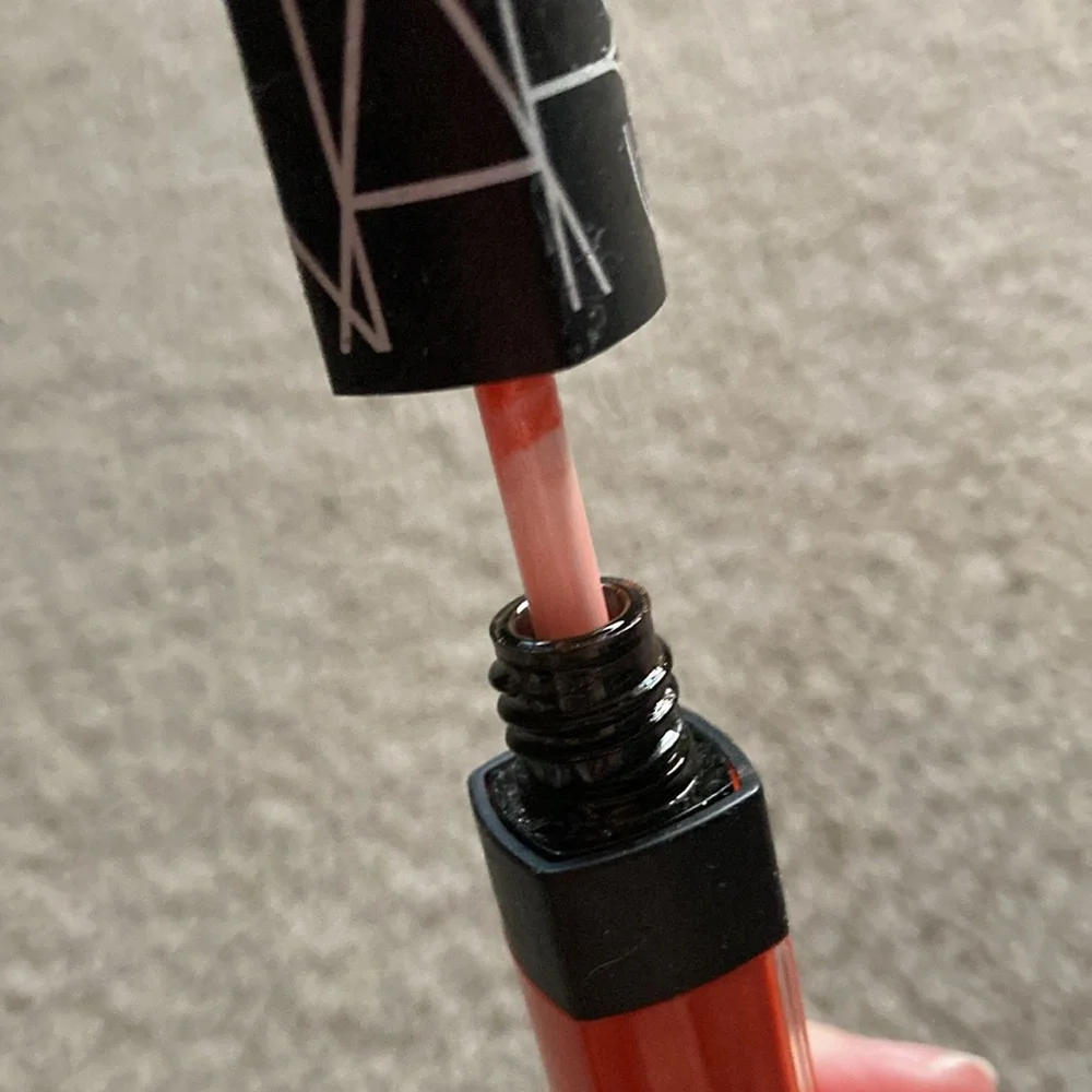 Nars Liquid Lipstick in Wonder Orange Red Shimmer Like New Lip Gloss Color